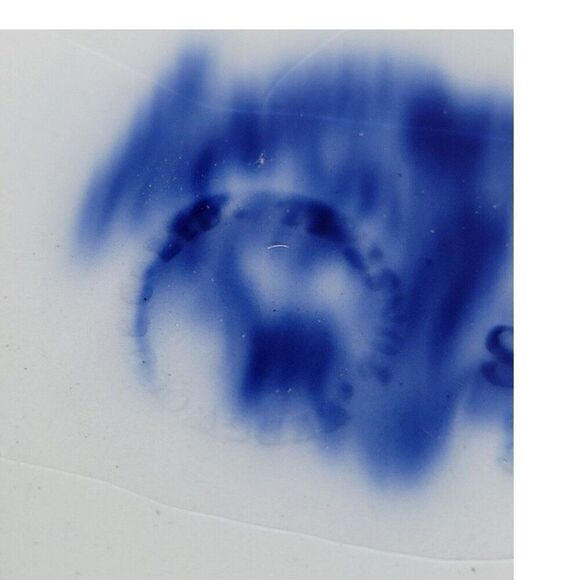 Antique Wedgwood Blue China Covered Vegetable Dish Serving Bowl Roses England - Picture 9 of 11